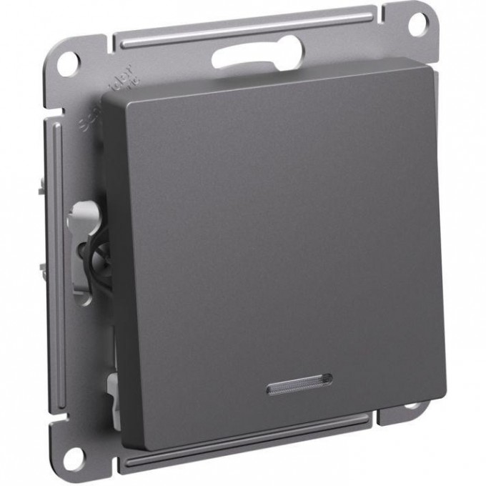1-клавишный выключатель SCHNEIDER ELECTRIC ATLASDESIGN с подсветкой, базальт ATN001413 1-клавишный выключатель SCHNEIDER ELECTRIC ATLASDESIGN с подсветкой, базальт ATN001413