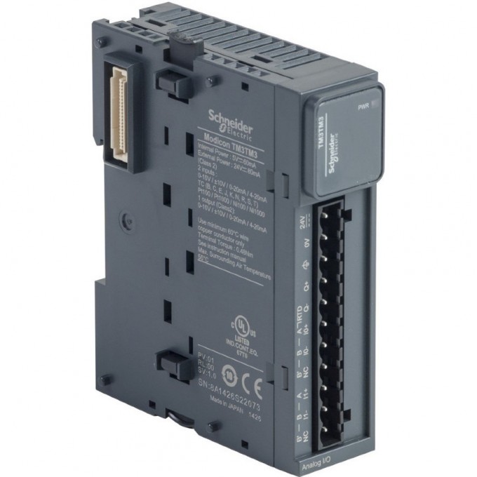 Аналоговый модуль расширения SCHNEIDER ELECTRIC MODICON ТМ3- 2 температурных входа + 1 аналоговый выход TM3TM3 Аналоговый модуль расширения SCHNEIDER ELECTRIC MODICON ТМ3- 2 температурных входа + 1 аналоговый выход TM3TM3