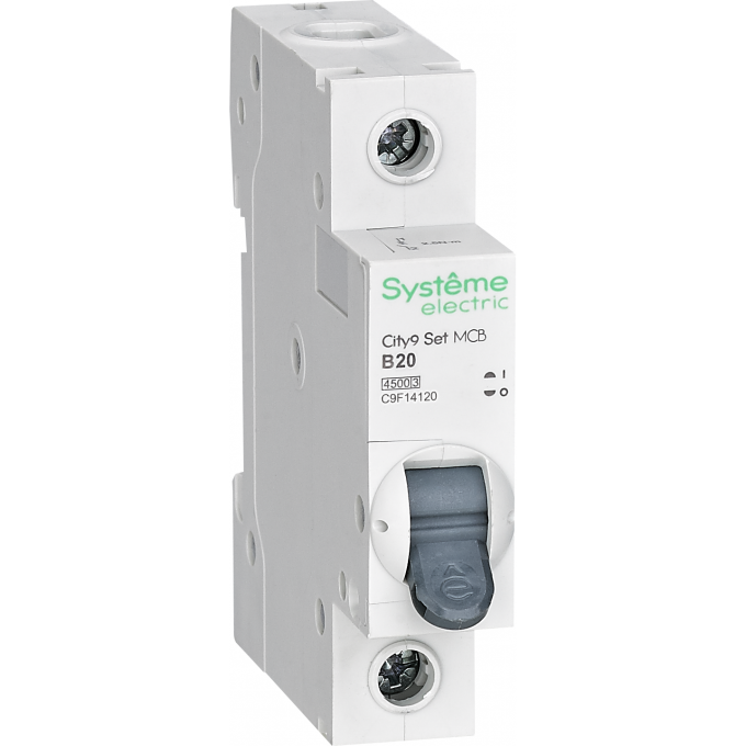 Автоматический выключатель SCHNEIDER ELECTRIC модульный 1п B 20А 4.5кА City9 Set 230В SE C9F14120 Автоматический выключатель SCHNEIDER ELECTRIC модульный 1п B 20А 4.5кА City9 Set 230В SE C9F14120