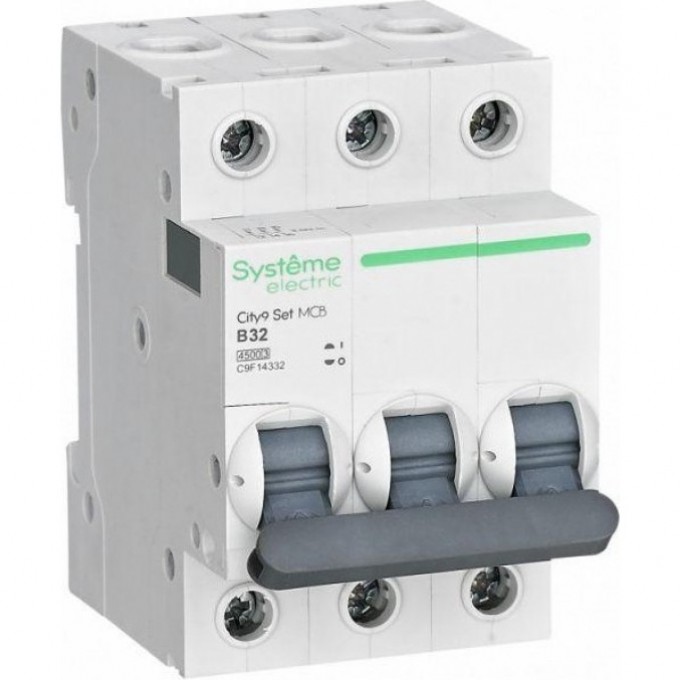 Автоматический выключатель SCHNEIDER ELECTRIC модульный 3п B 32А 4.5кА City9 Set 400В SE C9F14332 Автоматический выключатель SCHNEIDER ELECTRIC модульный 3п B 32А 4.5кА City9 Set 400В SE C9F14332