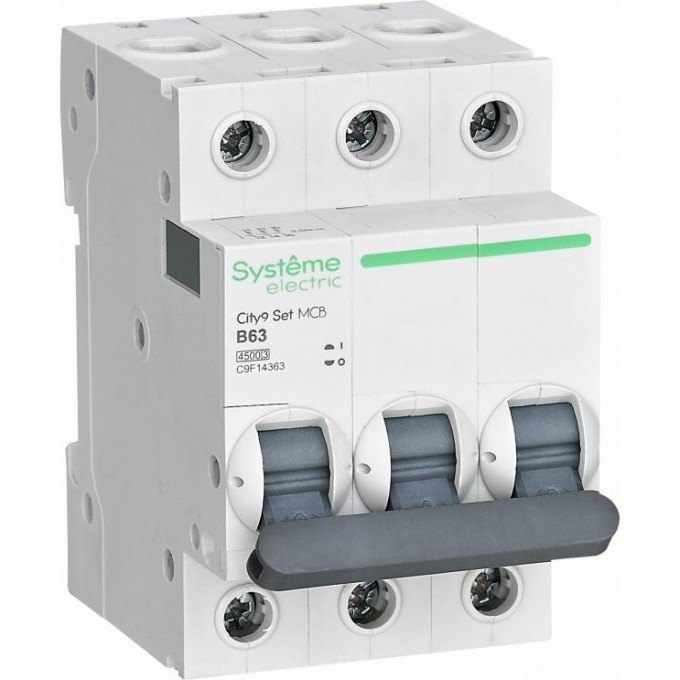 Автоматический выключатель SCHNEIDER ELECTRIC модульный 3п B 63А 4.5кА City9 Set 400В SE C9F14363 Автоматический выключатель SCHNEIDER ELECTRIC модульный 3п B 63А 4.5кА City9 Set 400В SE C9F14363