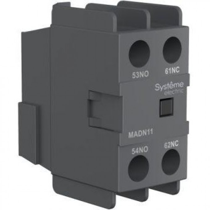 Блок контактный дополнительный SCHNEIDER ELECTRIC MC1D 1НО+1НЗ фронт. монтаж. SE MADN11 Блок контактный дополнительный SCHNEIDER ELECTRIC MC1D 1НО+1НЗ фронт. монтаж. SE MADN11