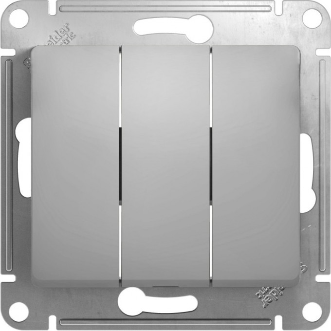 3-клавишный выключатель SCHNEIDER ELECTRIC GLOSSA, сх.1+1+1, 10АХ, механизм, АЛЮМИНИЙ GSL000331 3-клавишный выключатель SCHNEIDER ELECTRIC GLOSSA, сх.1+1+1, 10АХ, механизм, АЛЮМИНИЙ GSL000331