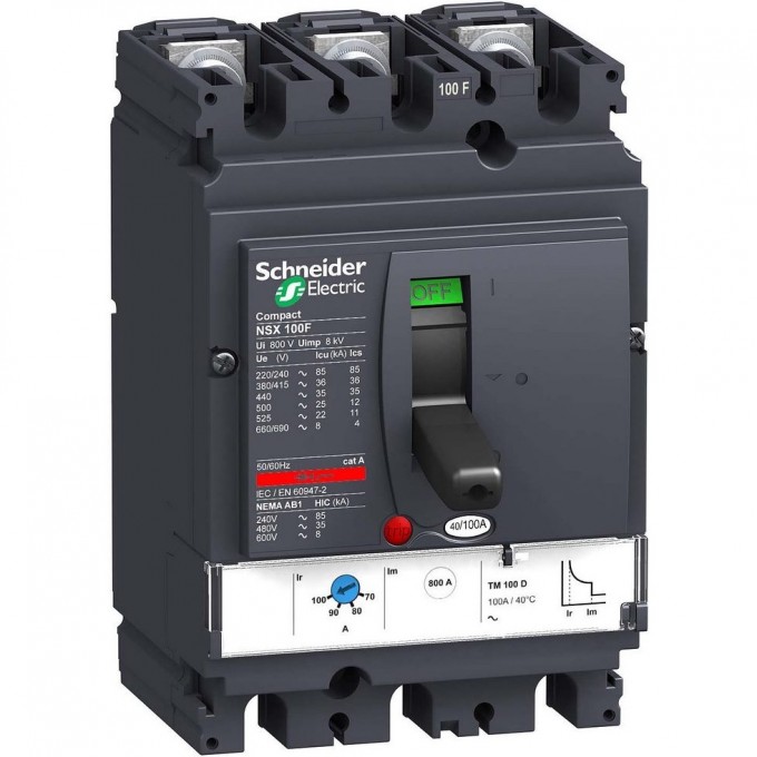 Автоматический выключатель 3P SCHNEIDER ELECTRIC COMPACT NSX TM32D NSX100B LV429555 Автоматический выключатель 3P SCHNEIDER ELECTRIC COMPACT NSX TM32D NSX100B LV429555
