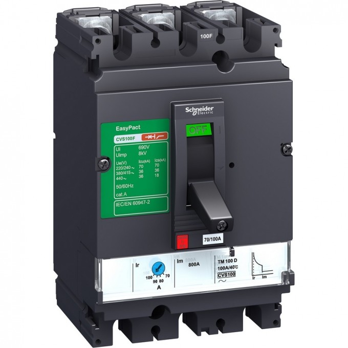 Автоматический выключатель 3P SCHNEIDER ELECTRIC EASYPACT CVS100B 25КА TM63D LV510305 Автоматический выключатель 3P SCHNEIDER ELECTRIC EASYPACT CVS100B 25КА TM63D LV510305