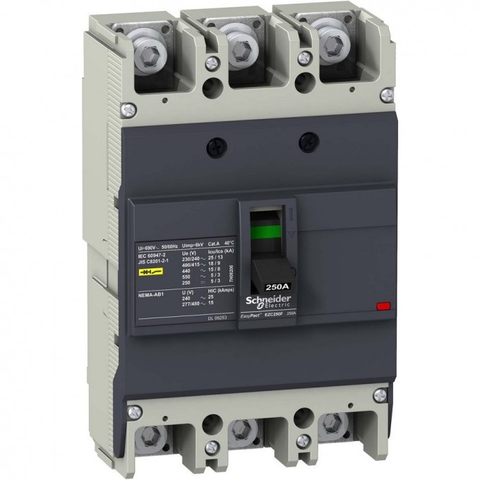 Автоматический выключатель 3П3Т SCHNEIDER ELECTRIC EASYPACT EZC250F 18KA/400В 100 A EZC250F3100 Автоматический выключатель 3П3Т SCHNEIDER ELECTRIC EASYPACT EZC250F 18KA/400В 100 A EZC250F3100