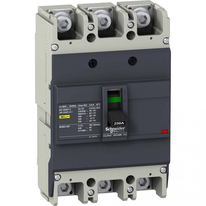 Автоматический выключатель 3П3Т SCHNEIDER ELECTRIC EASYPACT EZC250N 25KA/400В 160 A EZC250N3160 Автоматический выключатель 3П3Т SCHNEIDER ELECTRIC EASYPACT EZC250N 25KA/400В 160 A EZC250N3160