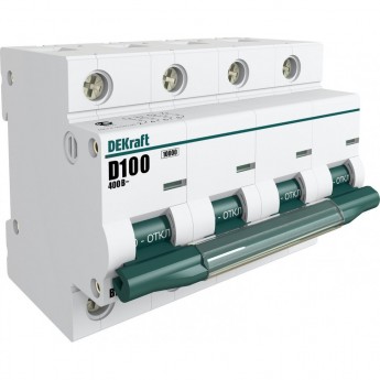 Автоматический выключатель SCHNEIDER ELECTRIC DEKRAFT 4Р 80А х-ка С ВА-201 10кА