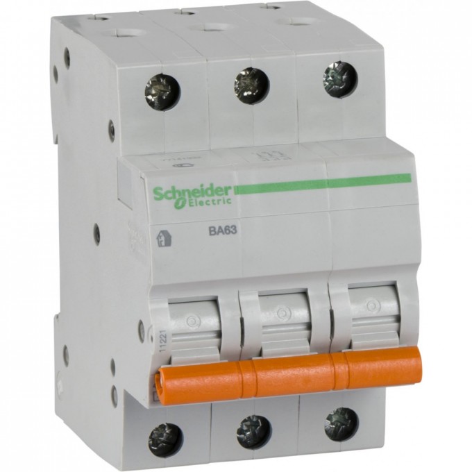 Автоматический выключатель SCHNEIDER ELECTRIC ДОМОВОЙ ВА63 3П 6A C 4,5 кА, Болгария/Италия 11221 Автоматический выключатель SCHNEIDER ELECTRIC ДОМОВОЙ ВА63 3П 6A C 4,5 кА, Болгария/Италия 11221