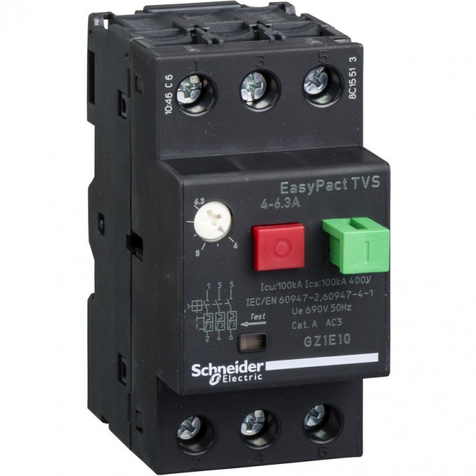 Автоматический выключатель SCHNEIDER ELECTRIC EASYPACT 4-6,3A GZ1E10 Автоматический выключатель SCHNEIDER ELECTRIC EASYPACT 4-6,3A GZ1E10