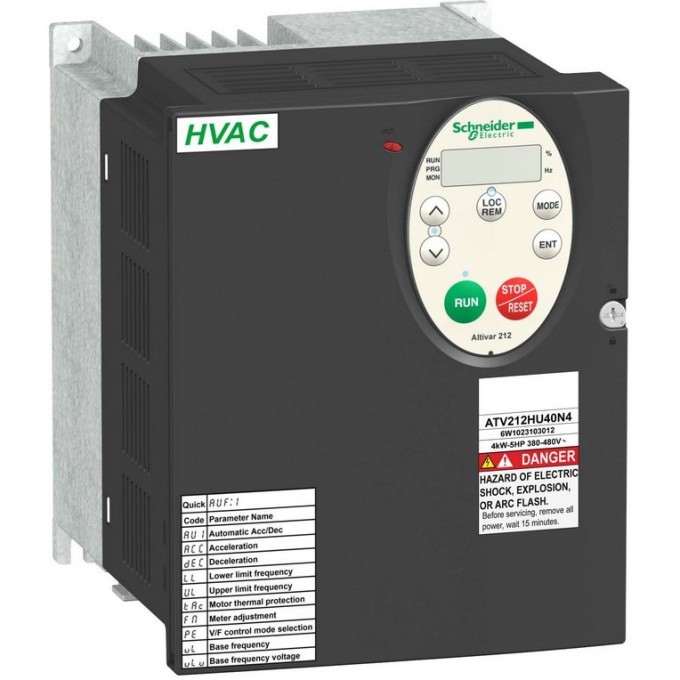 Преобразователь частоты SCHNEIDER ELECTRIC ALTIVAR 212 3КВТ 480В IP21 ATV212HU30N4 Преобразователь частоты SCHNEIDER ELECTRIC ALTIVAR 212 3КВТ 480В IP21 ATV212HU30N4
