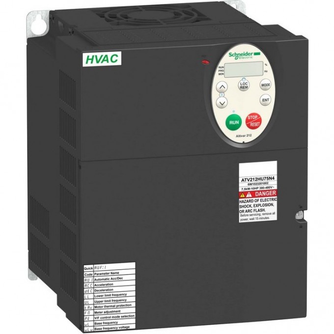 Преобразователь частоты SCHNEIDER ELECTRIC ALTIVAR 212 7,5КВТ 480В IP21 ATV212HU75N4 Преобразователь частоты SCHNEIDER ELECTRIC ALTIVAR 212 7,5КВТ 480В IP21 ATV212HU75N4
