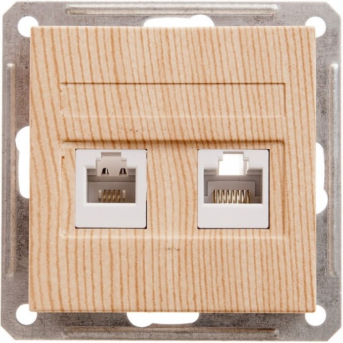 Розетка двойная SCHNEIDER ELECTRIC W59 RJ11+RJ45, 160В, 1А, кат.5E, механизм, сосна RSI-251TK5E-7-86 Розетка двойная SCHNEIDER ELECTRIC W59 RJ11+RJ45, 160В, 1А, кат.5E, механизм, сосна RSI-251TK5E-7-86