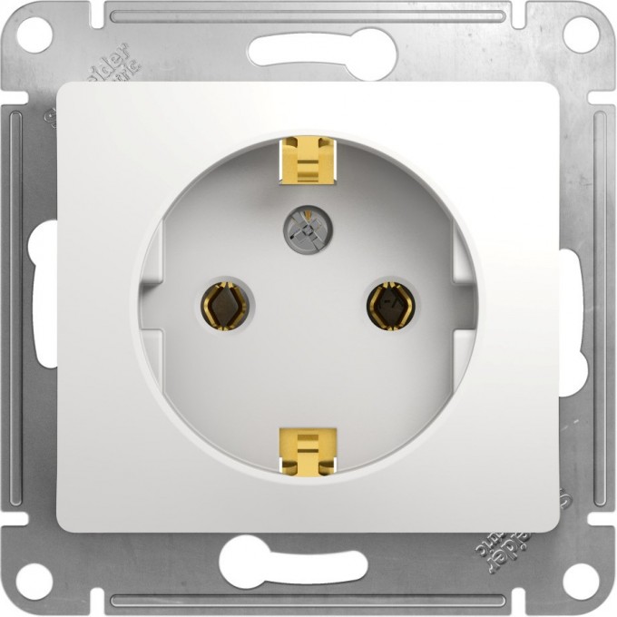 Розетка SCHNEIDER ELECTRIC GLOSSA с заземлением, механизм, белый GSL000143 Розетка SCHNEIDER ELECTRIC GLOSSA с заземлением, механизм, белый GSL000143