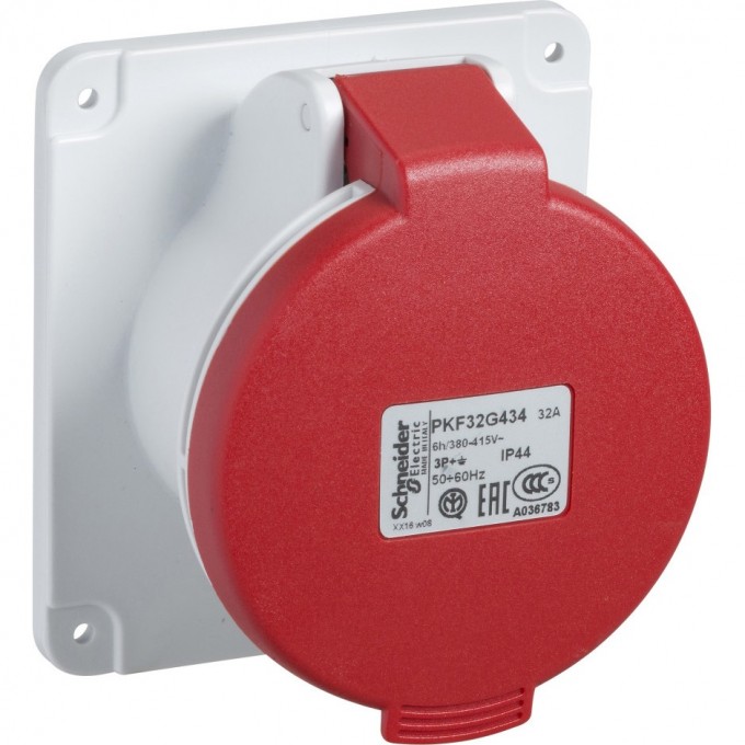 Розетка скрытой установки прямая винтовая SCHNEIDER ELECTRIC PRATIKA 16А 3P+N+E IP44 380В PKF16G435 Розетка скрытой установки прямая винтовая SCHNEIDER ELECTRIC PRATIKA 16А 3P+N+E IP44 380В PKF16G435