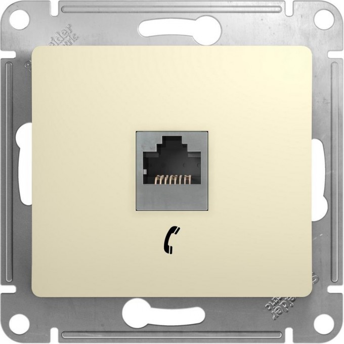 Розетка телефонная SCHNEIDER ELECTRIC GLOSSA RJ11, БЕЖЕВЫЙ GSL000281T Розетка телефонная SCHNEIDER ELECTRIC GLOSSA RJ11, БЕЖЕВЫЙ GSL000281T