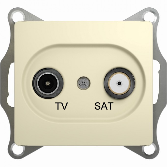 TV+SAT розетка SCHNEIDER ELECTRIC GLOSSA оконечная 1DB, механизм, БЕЖЕВЫЙ GSL000297 TV+SAT розетка SCHNEIDER ELECTRIC GLOSSA оконечная 1DB, механизм, БЕЖЕВЫЙ GSL000297