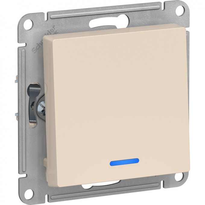 1-клавишный выключатель SCHNEIDER ELECTRIC ATLASDESIGN с подсветкой, бежевый ATN000213 1-клавишный выключатель SCHNEIDER ELECTRIC ATLASDESIGN с подсветкой, бежевый ATN000213
