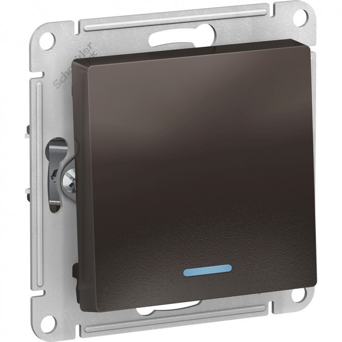 1-клавишный выключатель SCHNEIDER ELECTRIC ATLASDESIGN с подсветкой, мокко ATN000613 1-клавишный выключатель SCHNEIDER ELECTRIC ATLASDESIGN с подсветкой, мокко ATN000613
