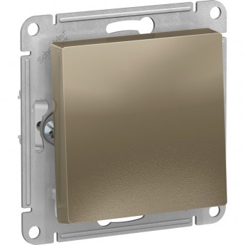 1-клавишный выключатель SCHNEIDER ELECTRIC ATLASDESIGN с самовозвратом, шампань