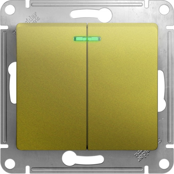 2-клавишный выключатель SCHNEIDER ELECTRIC GLOSSA с подсветкой, сх.5а, 10АХ, механизм, ФИСТАШКОВЫЙ GSL001053 2-клавишный выключатель SCHNEIDER ELECTRIC GLOSSA с подсветкой, сх.5а, 10АХ, механизм, ФИСТАШКОВЫЙ GSL001053
