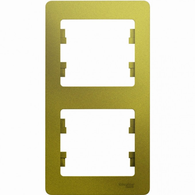 2-постовая рамка SCHNEIDER ELECTRIC GLOSSA, вертикальная, ФИСТАШКОВЫЙ GSL001006 2-постовая рамка SCHNEIDER ELECTRIC GLOSSA, вертикальная, ФИСТАШКОВЫЙ GSL001006