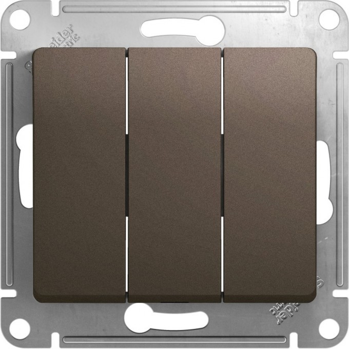 3-клавишный выключатель SCHNEIDER ELECTRIC GLOSSA, сх.1+1+1, 10АХ, механизм, ШОКОЛАД GSL000831 3-клавишный выключатель SCHNEIDER ELECTRIC GLOSSA, сх.1+1+1, 10АХ, механизм, ШОКОЛАД GSL000831