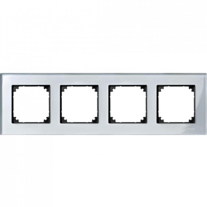4-постовая рамка SCHNEIDER ELECTRIC MERTEN M-ELEGANCE стеклянная, АЛМАЗ, SM MTN4040-3260 4-постовая рамка SCHNEIDER ELECTRIC MERTEN M-ELEGANCE стеклянная, АЛМАЗ, SM MTN4040-3260