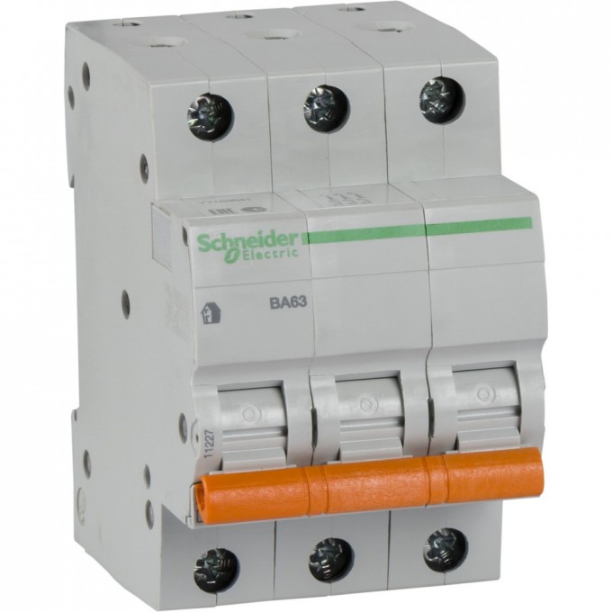 Автоматический выключатель SCHNEIDER ELECTRIC ДОМОВОЙ ВА63 3П 40A C 4,5 кА, Болгария/Италия 11227 Автоматический выключатель SCHNEIDER ELECTRIC ДОМОВОЙ ВА63 3П 40A C 4,5 кА, Болгария/Италия 11227