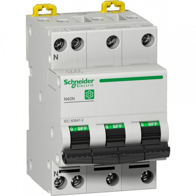 Автоматический выключатель SCHNEIDER ELECTRIC MULTI 9 N40N 3П+Н 10kA 40А С M9P22740 Автоматический выключатель SCHNEIDER ELECTRIC MULTI 9 N40N 3П+Н 10kA 40А С M9P22740