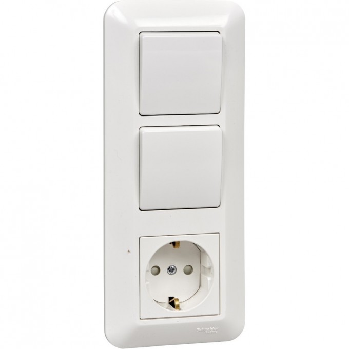 Блок SCHNEIDER ELECTRIC ПРИМА С/У: розетка с заземлением + выключатель 1-клавишный + выключатель 1-клавишный, БЕЛЫЙ,опт.уп.Рос BK2VR-008V-B Блок SCHNEIDER ELECTRIC ПРИМА С/У: розетка с заземлением + выключатель 1-клавишный + выключатель 1-клавишный, БЕЛЫЙ,опт.уп.Рос BK2VR-008V-B