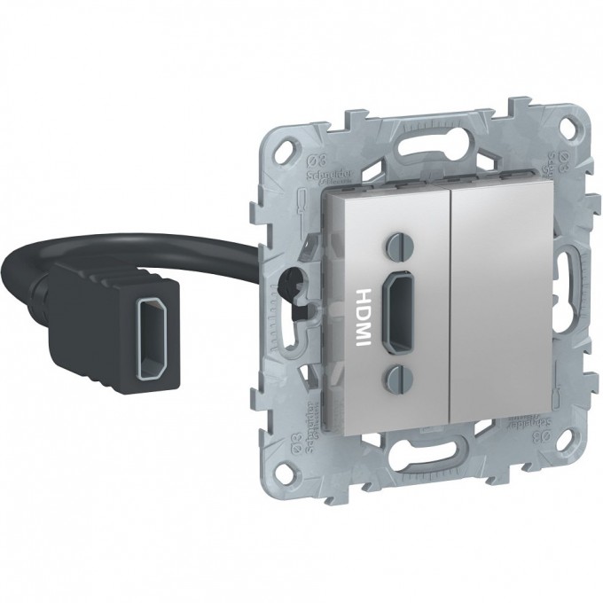 HDMI-розетка SCHNEIDER ELECTRIC UNICA NEW, алюминий NU543030 HDMI-розетка SCHNEIDER ELECTRIC UNICA NEW, алюминий NU543030
