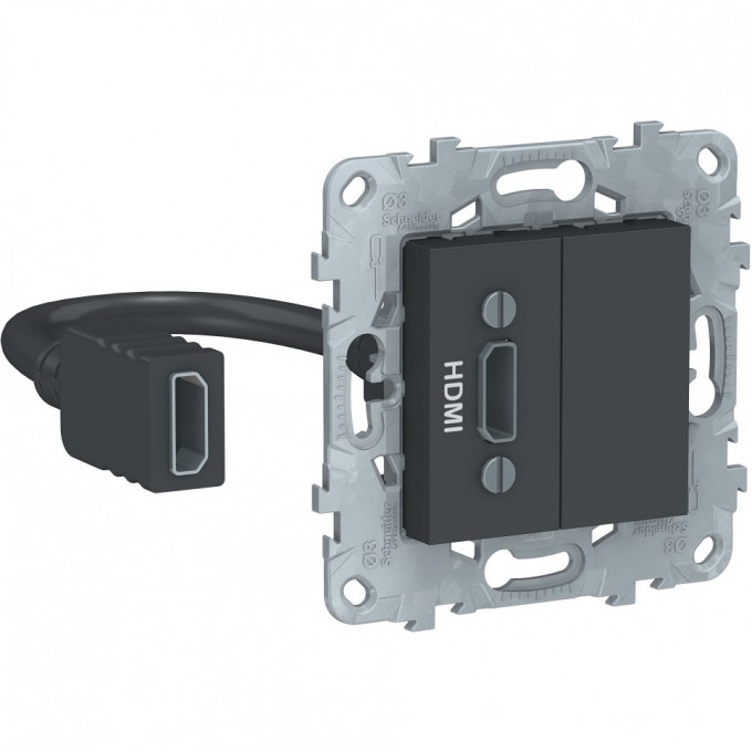 HDMI-розетка SCHNEIDER ELECTRIC UNICA NEW, антрацит NU543054 HDMI-розетка SCHNEIDER ELECTRIC UNICA NEW, антрацит NU543054