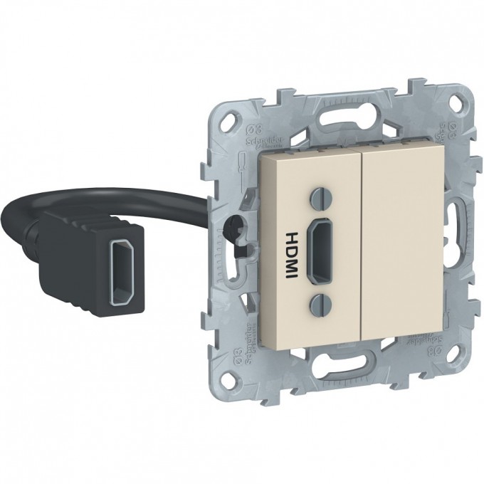 HDMI-розетка SCHNEIDER ELECTRIC UNICA NEW, бежевый NU543044 HDMI-розетка SCHNEIDER ELECTRIC UNICA NEW, бежевый NU543044
