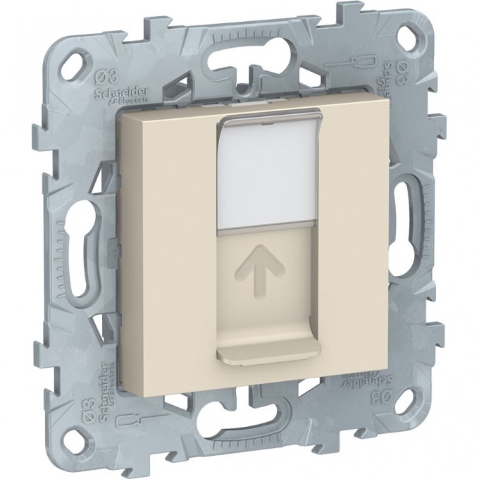 Лицевая панель UNICA NEW RJ45 KEYSTONE/SYSTIMAX, бежевый NU546144 Лицевая панель UNICA NEW RJ45 KEYSTONE/SYSTIMAX, бежевый NU546144