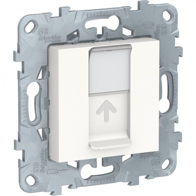 Лицевая панель UNICA NEW RJ45 KEYSTONE/SYSTIMAX, белый NU546118 Лицевая панель UNICA NEW RJ45 KEYSTONE/SYSTIMAX, белый NU546118