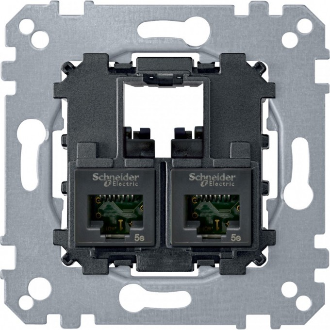 Механизм компьютерной розетки SCHNEIDER ELECTRIC MERTEN 2xRJ45 кат. 5E UTP MTN4575-0002 Механизм компьютерной розетки SCHNEIDER ELECTRIC MERTEN 2xRJ45 кат. 5E UTP MTN4575-0002