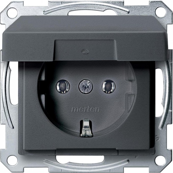 Механизм розетки SCHNEIDER ELECTRIC MERTEN с крышкой б/шт, АНТРАЦИТ, QF SM MTN2311-0414 Механизм розетки SCHNEIDER ELECTRIC MERTEN с крышкой б/шт, АНТРАЦИТ, QF SM MTN2311-0414