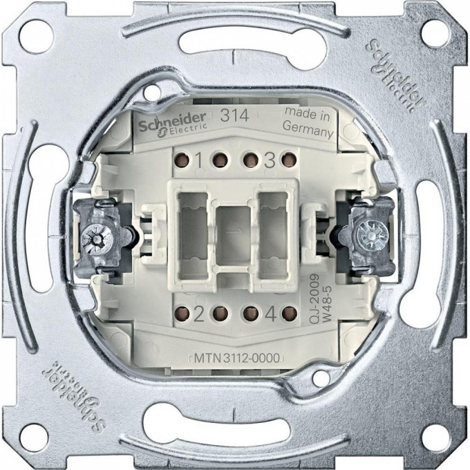 Механизм SCHNEIDER ELECTRIC MERTEN 2-полюсного 1-клавишного выключателя 10A,QF MTN3112-0000 Механизм SCHNEIDER ELECTRIC MERTEN 2-полюсного 1-клавишного выключателя 10A,QF MTN3112-0000