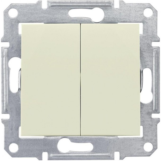 Переключатель 2-клавишный SCHNEIDER ELECTRIC SEDNA, сх.6+6, 10А, 250В, бежевый SDN0600147 Переключатель 2-клавишный SCHNEIDER ELECTRIC SEDNA, сх.6+6, 10А, 250В, бежевый SDN0600147