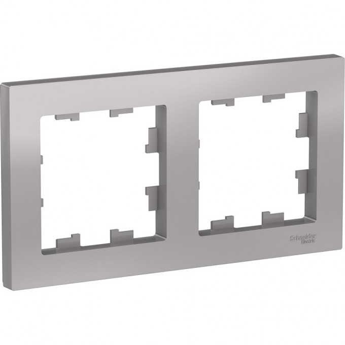 Рамка 2-постовая SCHNEIDER ELECTRIC ATLASDESIGN алюминий ATN000302 Рамка 2-постовая SCHNEIDER ELECTRIC ATLASDESIGN алюминий ATN000302