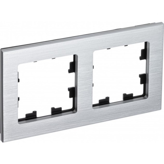 Рамка 2-постовая SCHNEIDER ELECTRIC ATLASDESIGN NATURE, металл серебро ATN312102 Рамка 2-постовая SCHNEIDER ELECTRIC ATLASDESIGN NATURE, металл серебро ATN312102