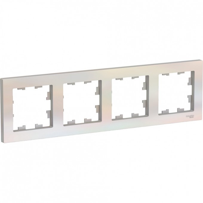 Рамка 4-постовая SCHNEIDER ELECTRIC ATLASDESIGN жемчуг ATN000404 Рамка 4-постовая SCHNEIDER ELECTRIC ATLASDESIGN жемчуг ATN000404