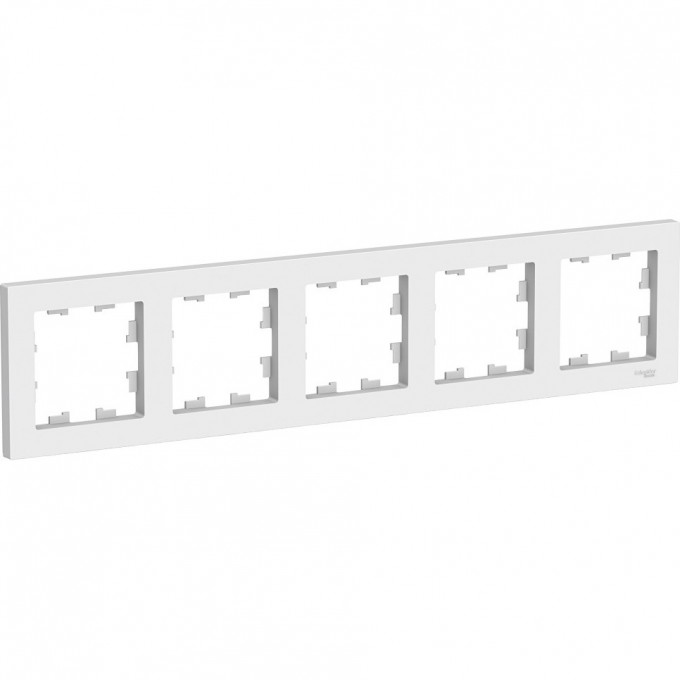 Рамка 5-постовая SCHNEIDER ELECTRIC ATLASDESIGN белый ATN000105 Рамка 5-постовая SCHNEIDER ELECTRIC ATLASDESIGN белый ATN000105