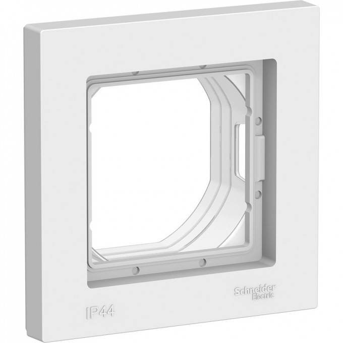 Рамка SCHNEIDER ELECTRIC ATLASDESIGN AQUA 1-постовая IP44, белый ATN440101 Рамка SCHNEIDER ELECTRIC ATLASDESIGN AQUA 1-постовая IP44, белый ATN440101