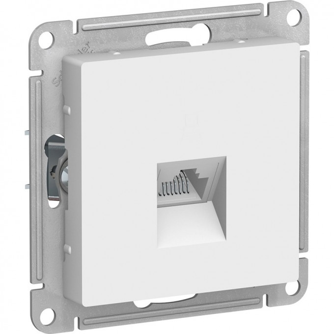 Розетка компьютерная SCHNEIDER ELECTRIC ATLASDESIGN RJ45, кат. 5Е, механизм, белый ATN000183 Розетка компьютерная SCHNEIDER ELECTRIC ATLASDESIGN RJ45, кат. 5Е, механизм, белый ATN000183