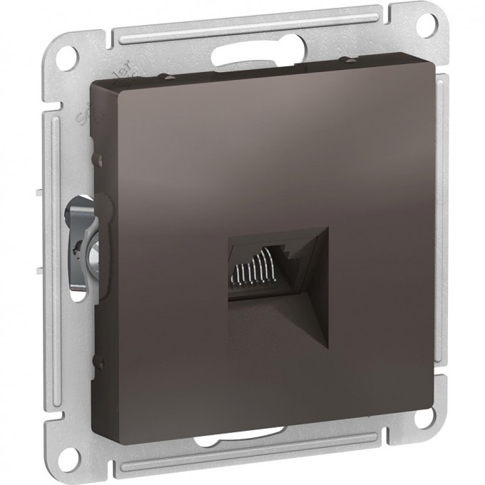 Розетка компьютерная SCHNEIDER ELECTRIC ATLASDESIGN RJ45, кат. 5Е, механизм, МОККО ATN000683 Розетка компьютерная SCHNEIDER ELECTRIC ATLASDESIGN RJ45, кат. 5Е, механизм, МОККО ATN000683