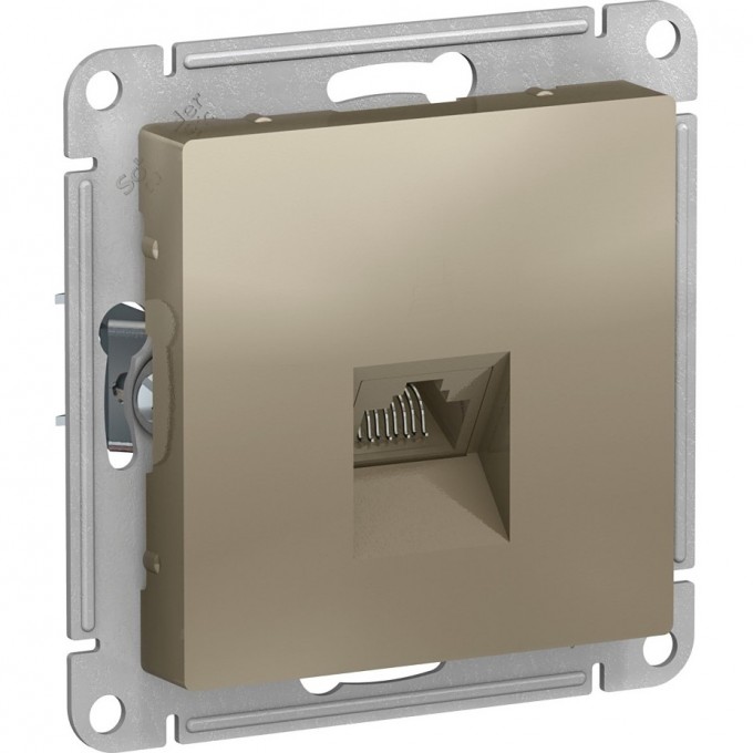 Розетка компьютерная SCHNEIDER ELECTRIC ATLASDESIGN RJ45, кат. 5Е, механизм, ШАМПАНЬ ATN000583 Розетка компьютерная SCHNEIDER ELECTRIC ATLASDESIGN RJ45, кат. 5Е, механизм, ШАМПАНЬ ATN000583
