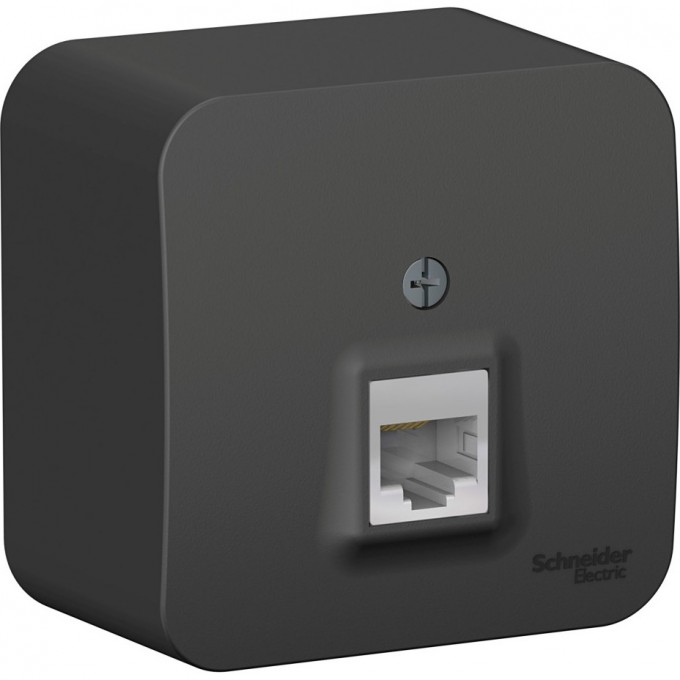 Розетка компьютерная SCHNEIDER ELECTRIC BLANCA RJ45, кат.5E, с изолирующей пластиной, АНТРАЦИТ BLNIA045006 Розетка компьютерная SCHNEIDER ELECTRIC BLANCA RJ45, кат.5E, с изолирующей пластиной, АНТРАЦИТ BLNIA045006