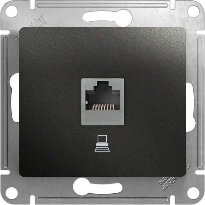 Розетка компьютерная SCHNEIDER ELECTRIC GLOSSA RJ45, кат.5E, механизм, АНТРАЦИТ GSL000781K Розетка компьютерная SCHNEIDER ELECTRIC GLOSSA RJ45, кат.5E, механизм, АНТРАЦИТ GSL000781K